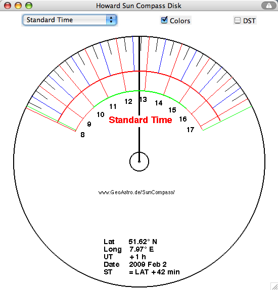 Sun Compass
            Standard Time