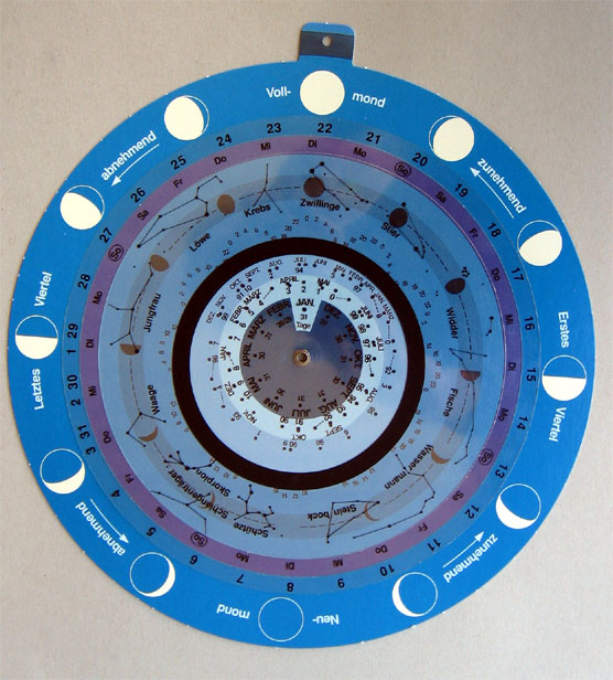 monduhr moon clock Phasen phases