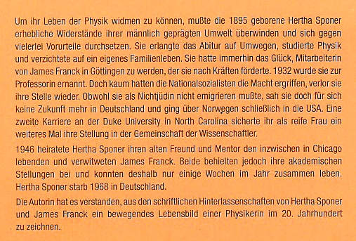 Hertha Sponer Physikerin