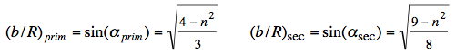 relative impact parameter