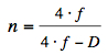 formula refractive index